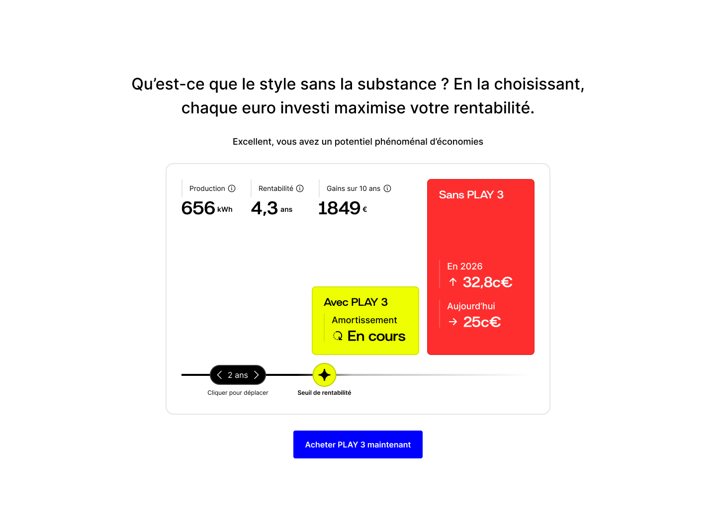 Savings widget - Light